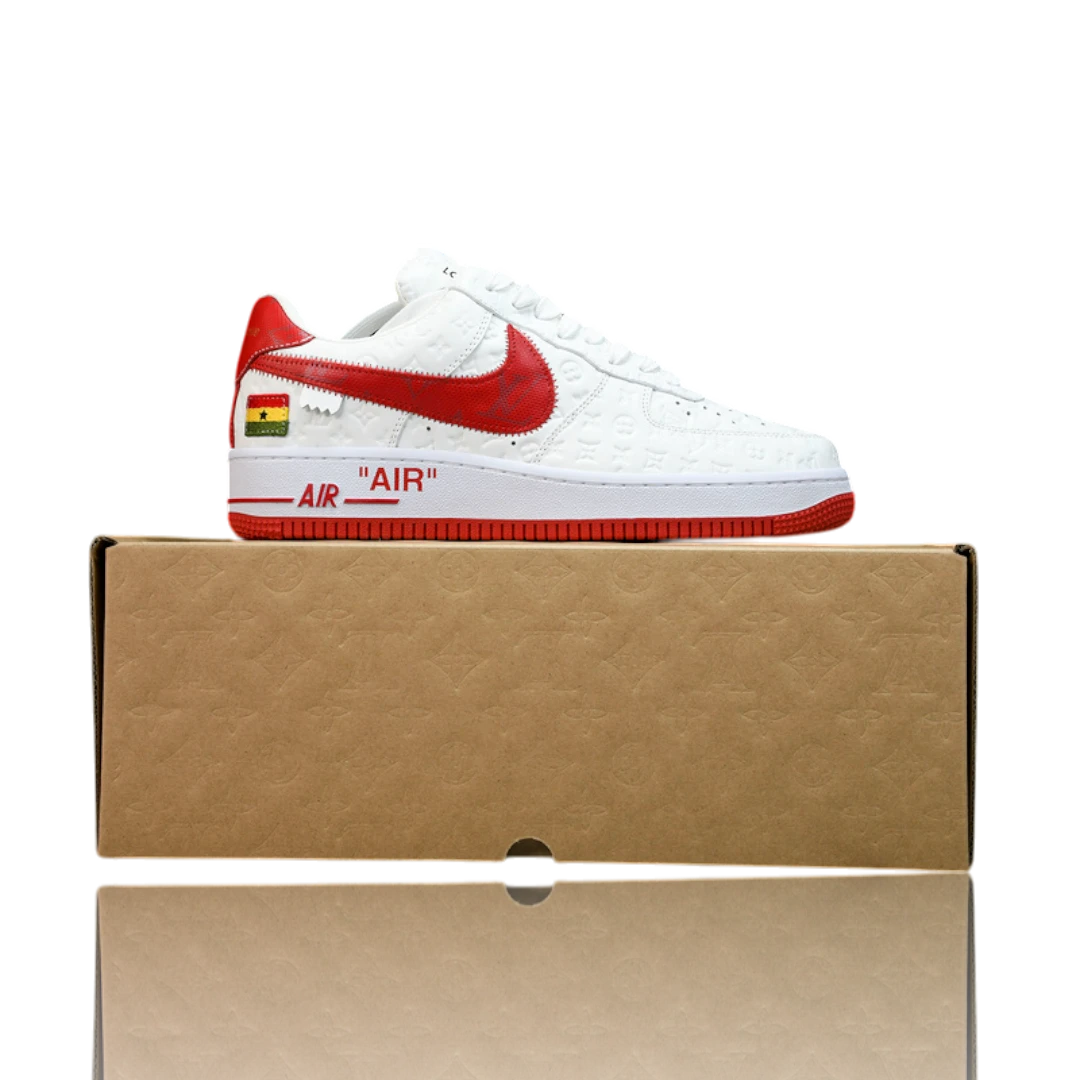 Louis Vuittоп x AF1 By Virgil Abloh 'White Red'