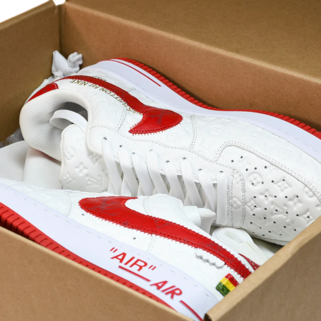 Louis Vuittоп x AF1 By Virgil Abloh 'White Red'