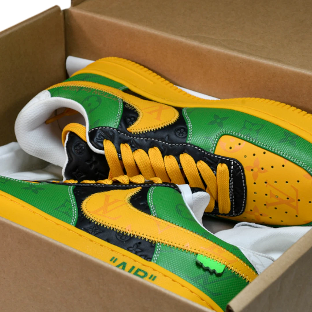 Louis Vuittоп x AF1 By Virgil Abloh 'Black Green Yellow'