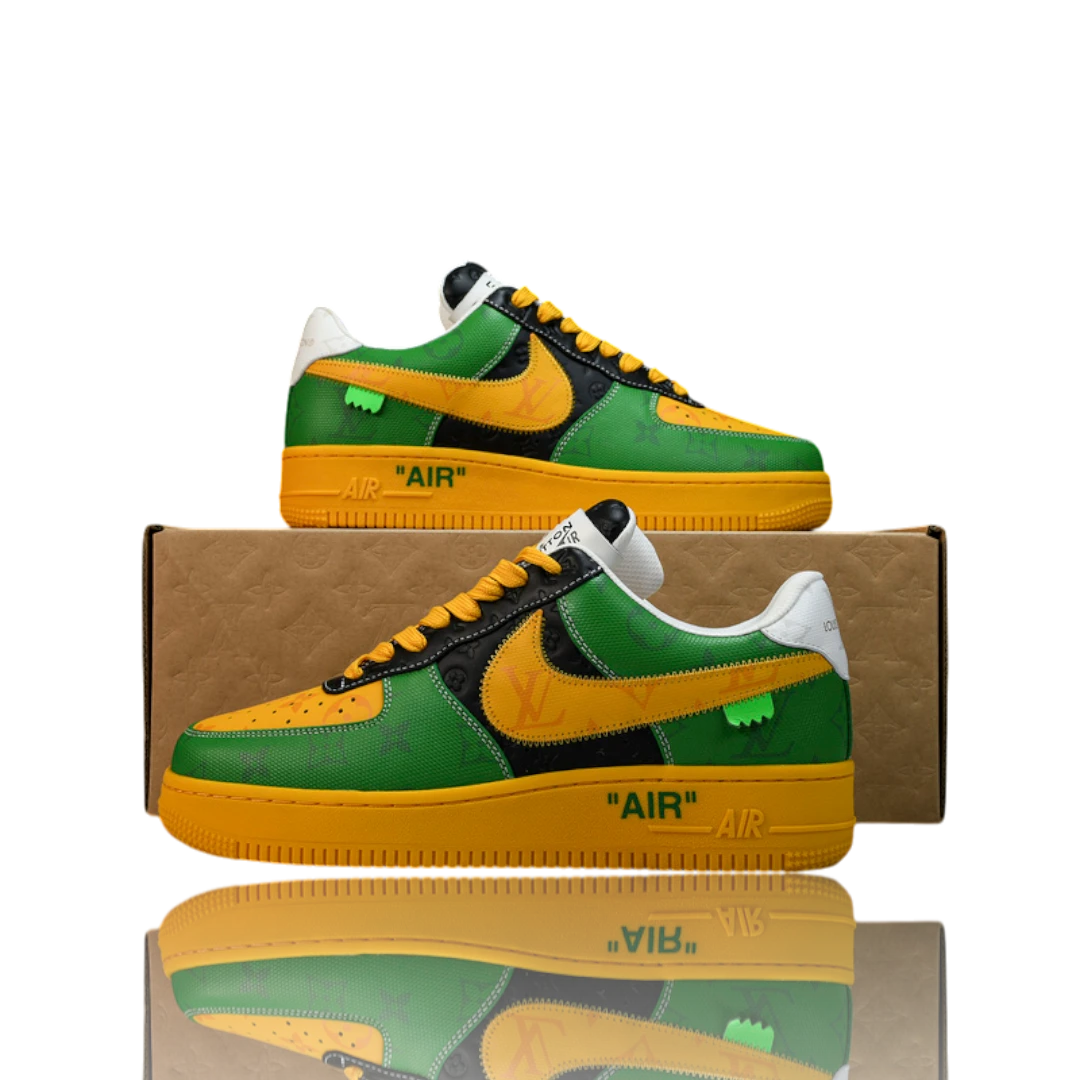 Louis Vuittоп x AF1 By Virgil Abloh 'Black Green Yellow'
