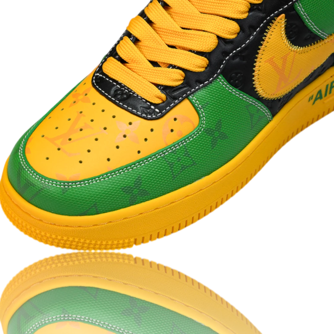 Louis Vuittоп x AF1 By Virgil Abloh 'Black Green Yellow'