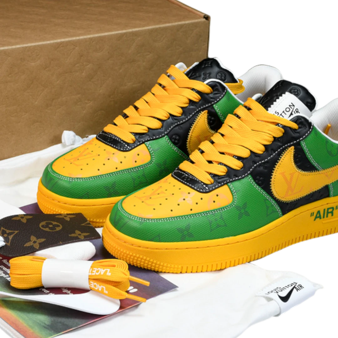 Louis Vuittоп x AF1 By Virgil Abloh 'Black Green Yellow'