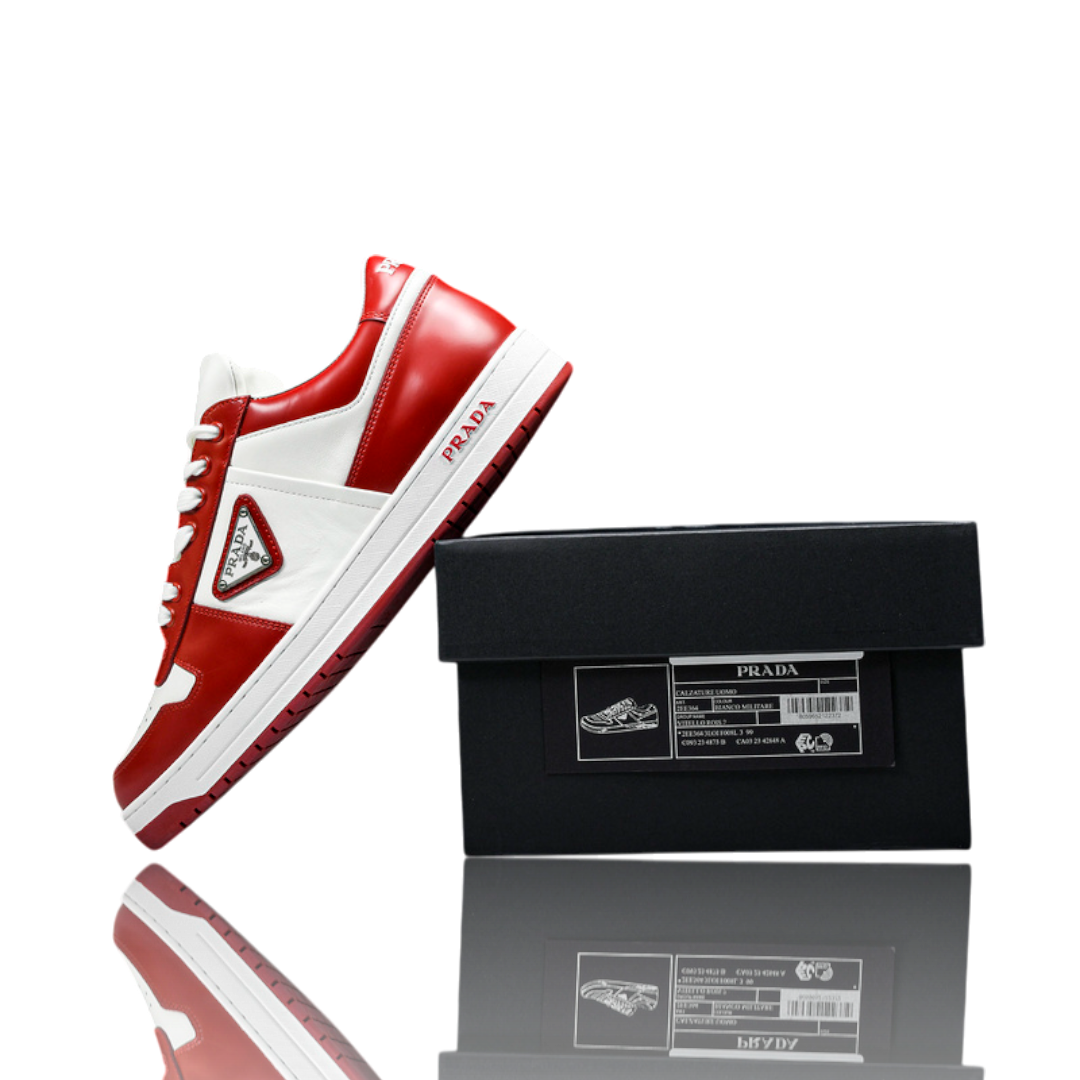 Prada Downtown Sneaker 'White Lacquer Red'