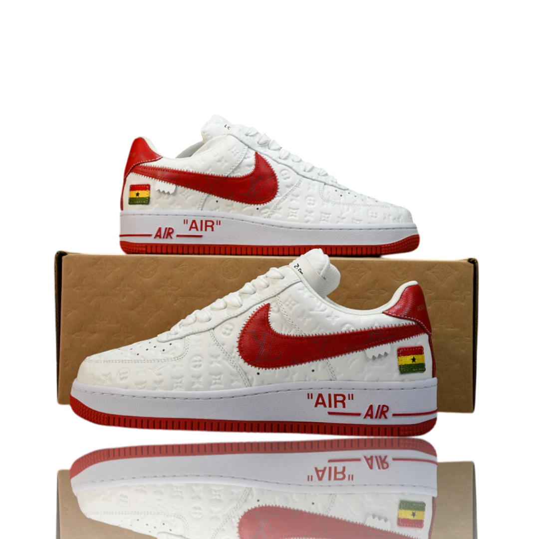Louis Vuittоп x AF1 By Virgil Abloh 'White Red'