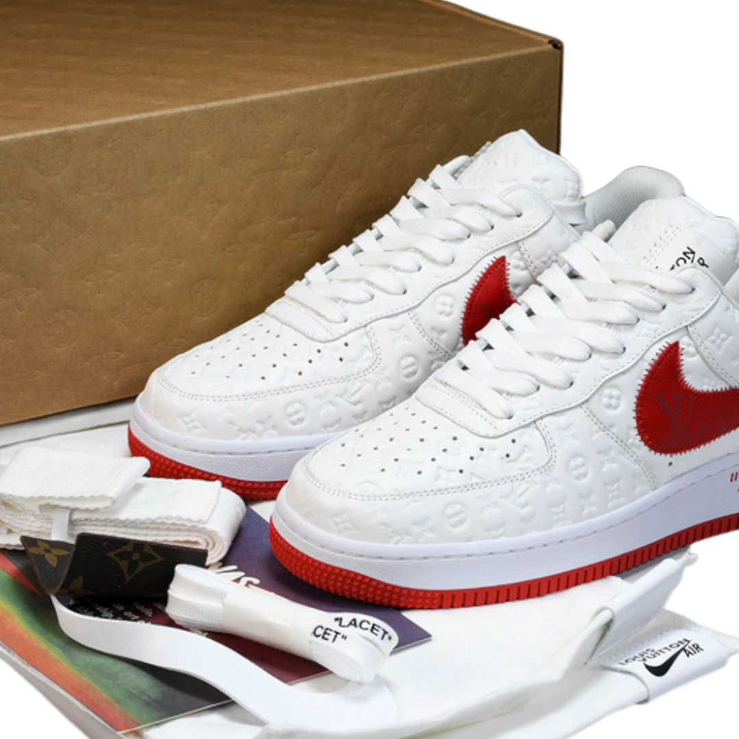 Louis Vuittоп x AF1 By Virgil Abloh 'White Red'