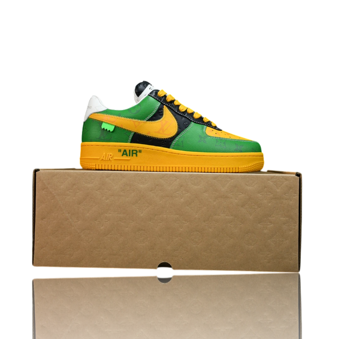 Louis Vuittоп x AF1 By Virgil Abloh 'Black Green Yellow'
